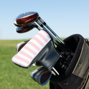 Golf-Schutzhülle Rosa & Weiß gestreift Golf Headcover