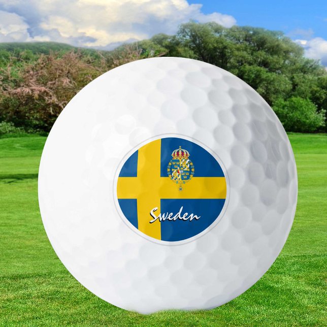 Golf Schweden & Schwedische Flagge / Golf Ball (Von Creator hochgeladen)