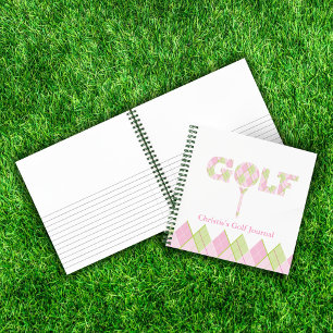 Golf score girls pink record journal notizbuch