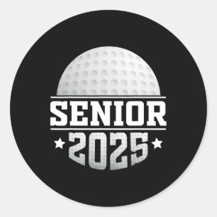 Golf Senior 2025 Abschlussjahrgang 25 Abitur  Runder Aufkleber