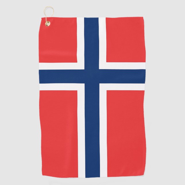 Golf Serviette avec drapeau de Norvège (Devant)
