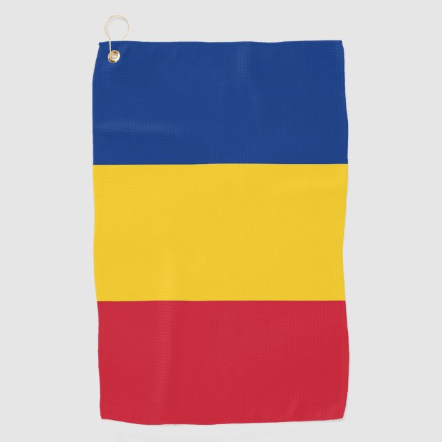 Golf Serviette avec drapeau de Roumanie (Devant)