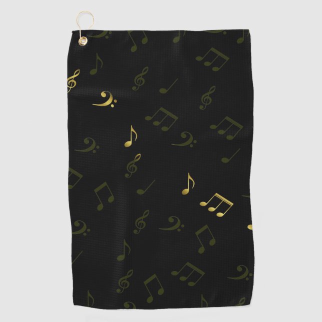 Golf Serviette de golf,musique, ensemble,maison, notes, (Devant)
