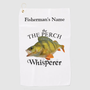 Golf Serviette de pêche Perch Whisperer personnalisée
