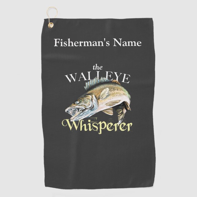 Golf Serviette de pêche personnalisée au whisky de wall (Devant)