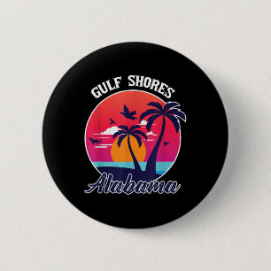 Golf Shores Beach Alabama Familienurlaub Souvenir Button
