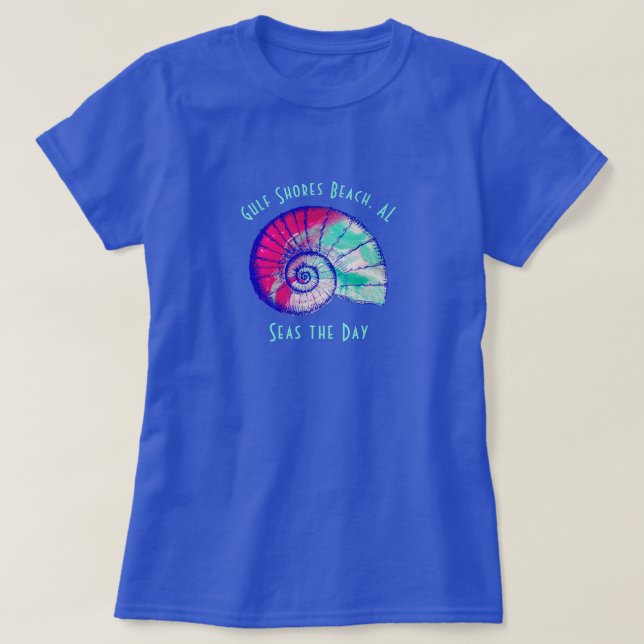 Golf Shows Beach Alabama Seashell T - Shirt (Design vorne)