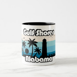 Golf Shows Beach Alabama Zweifarbige Tasse
