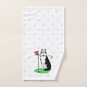 Golf Sibérien Husky (noir) Chien Jouant Mal Drôle