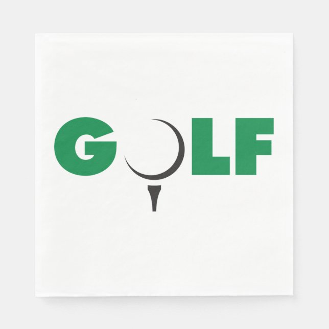 Golf Sign Paper Napkins Serviette (Vorderseite)