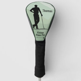 Golf Silhouette, Männchen, Name, Text Golf Headcover