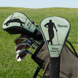 Golf Silhouette, Männchen, Name, Text Headcover