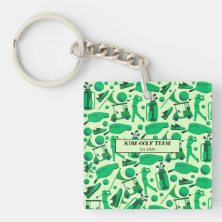 Golf-Silhouette-Muster Branding Geschäft Logo Schlüsselanhänger