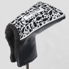 Golf Silhouette Muster Classic Black & White Golf Headcover