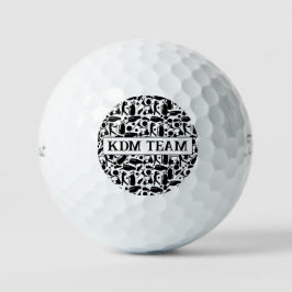 Golf Silhouette Muster Classic Black & White Golfball