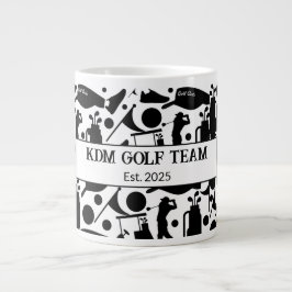 Golf Silhouette Muster Classic Black & White Jumbo-Tasse