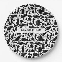 Golf Silhouette Muster Classic Black & White