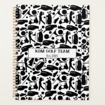 Golf Silhouette Muster Classic Black & White