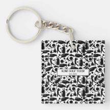 Golf Silhouette Muster Classic Black & White