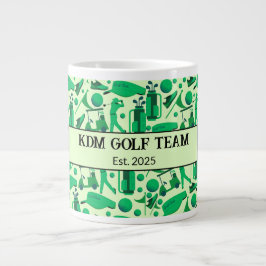 Golf Silhouette Pattern Classic Branding buisness  Jumbo-Tasse