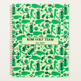 Golf Silhouette Pattern Classic Branding buisness  Planer