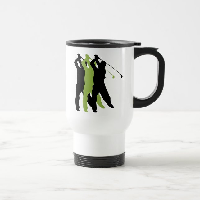 Golf-Silhouette Reisebecher (Rechts)