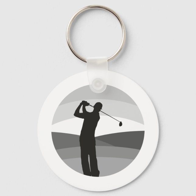 Golf-Silhouette Schlüsselanhänger (Vorderseite)