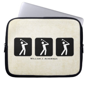 Golf Silhouetter kundenspezifischer Laptopschutzhülle