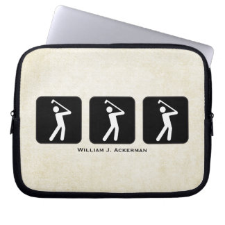 Golf Silhouetter kundenspezifischer Laptopschutzhülle
