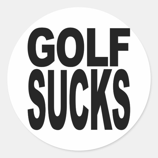 Golf Sind zum Kotzen Runder Aufkleber (Vorderseite)
