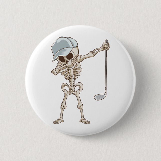 Golf Skeleton Button (Vorderseite)