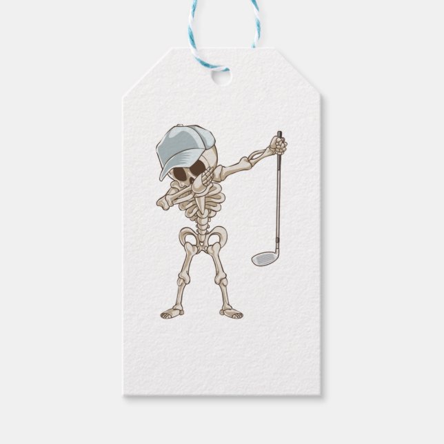 Golf Skeleton Geschenkanhänger (Vorderseite)
