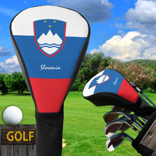 Golf Slovenien / Slowenische Flagge / Golf Clubs A Headcover