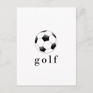 Golf Soccer Ball Funny Sports T - Shirt Postkarte