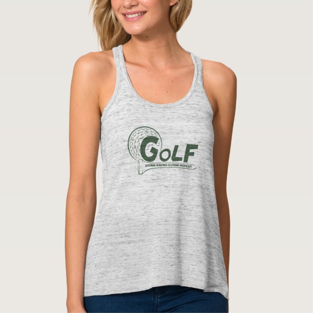 Golf-Spaß-Behälter-Spitze Tank Top (Vorderseite)