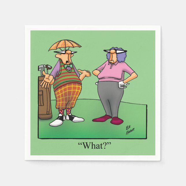 Golf Spaß Cocktail Party Napkins Serviette (Vorderseite)