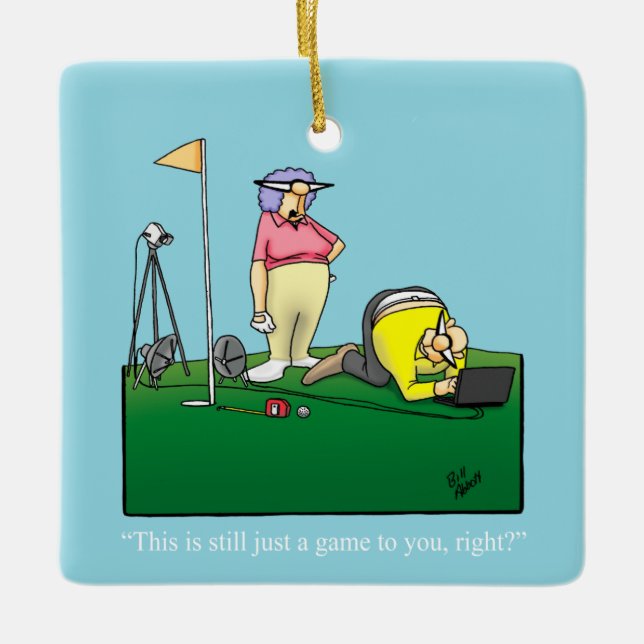 Golf Spaß Keramikornament (Vorderseite)