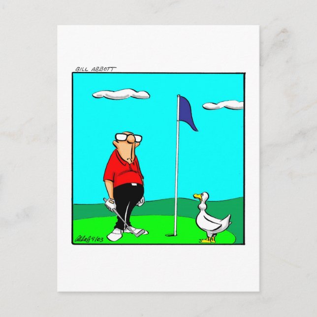 Golf Spaß Postkarte (Vorderseite)