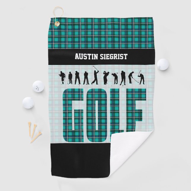Golf spielen - Aquamarin Golfhandtuch (Insitu)