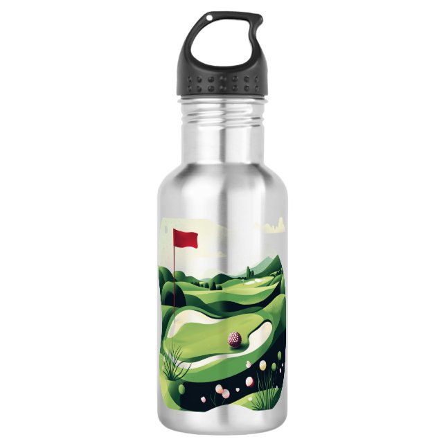 Golf spielen edelstahlflasche (Vorderseite)