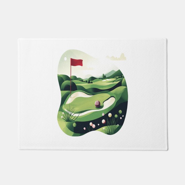 Golf spielen fußmatte (Vorderseite)