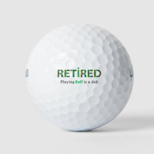 Golf spielen ist ein Job Golfball (Vorderseite)