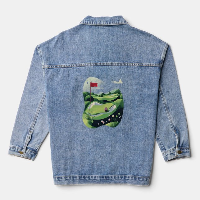 Golf spielen jeansjacke (Rückseite)