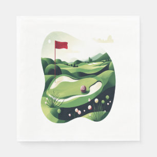 Golf spielen serviette