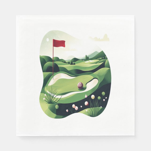 Golf spielen serviette (Vorderseite)