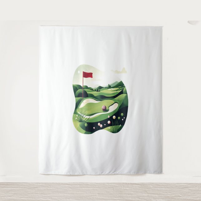 Golf spielen wandteppich (Vorderseite)
