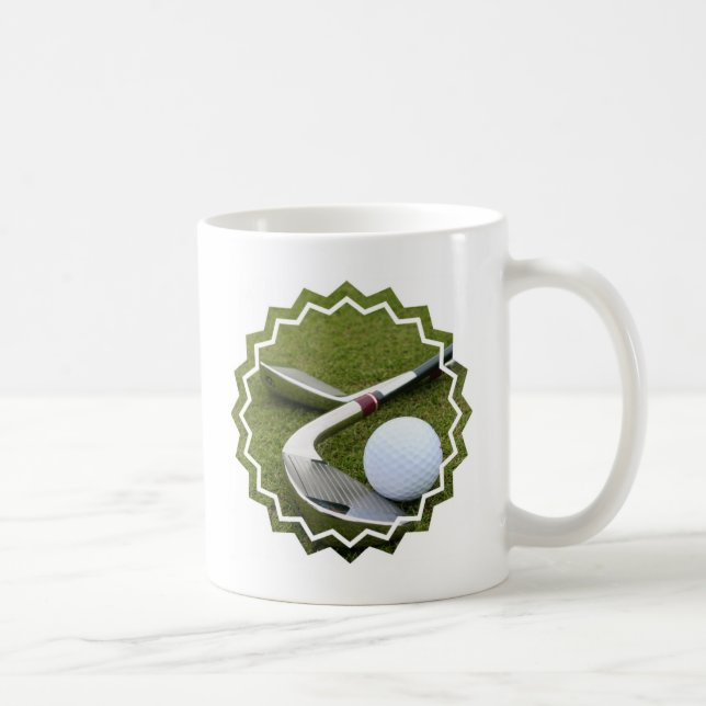 Golf spielende Kaffee-Tasse Kaffeetasse (Rechts)