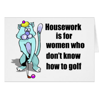 Golf spielende Katze