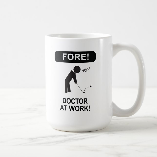 GOLF SPIELENDER DOKTOR KAFFEETASSE (Rechts)