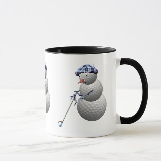 Golf spielender Schneemann, Golf spielender Tasse (Rechts)
